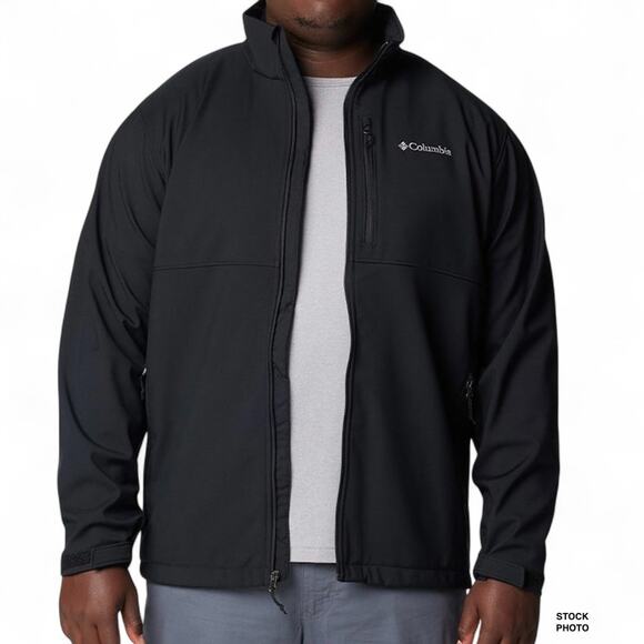 Columbia Ascender Softshell Jacket Mens XXL Zip Up Black Stretch Water Resistant - Picture 1 of 11